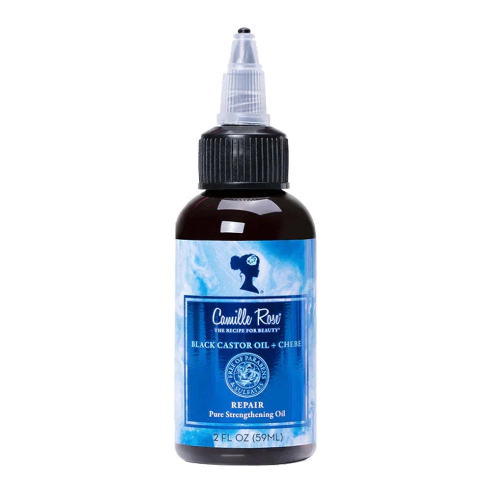 By Camille Rose
CAMILLE ROSE Black Castor Oil + Chebe Repair Pure Strengthening Oil (2oz)